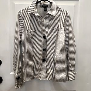 Striped Dress Shirt with Cuffs